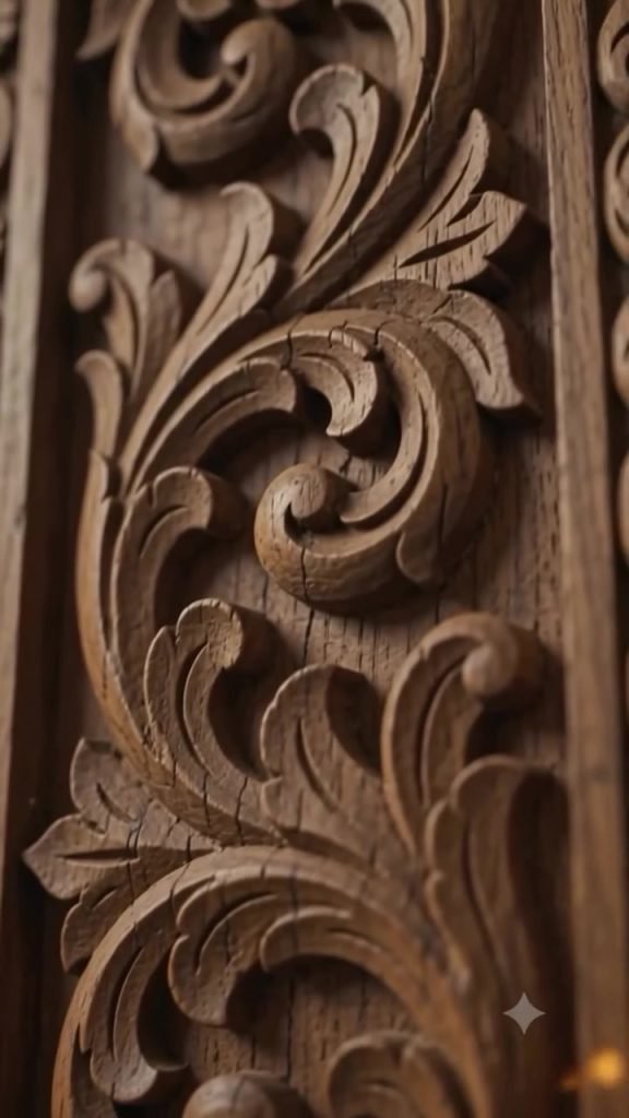 Close-up of carved relief detail