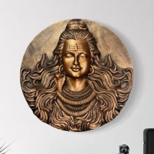 Adiyogi Shiva in hand-finished bronze relief